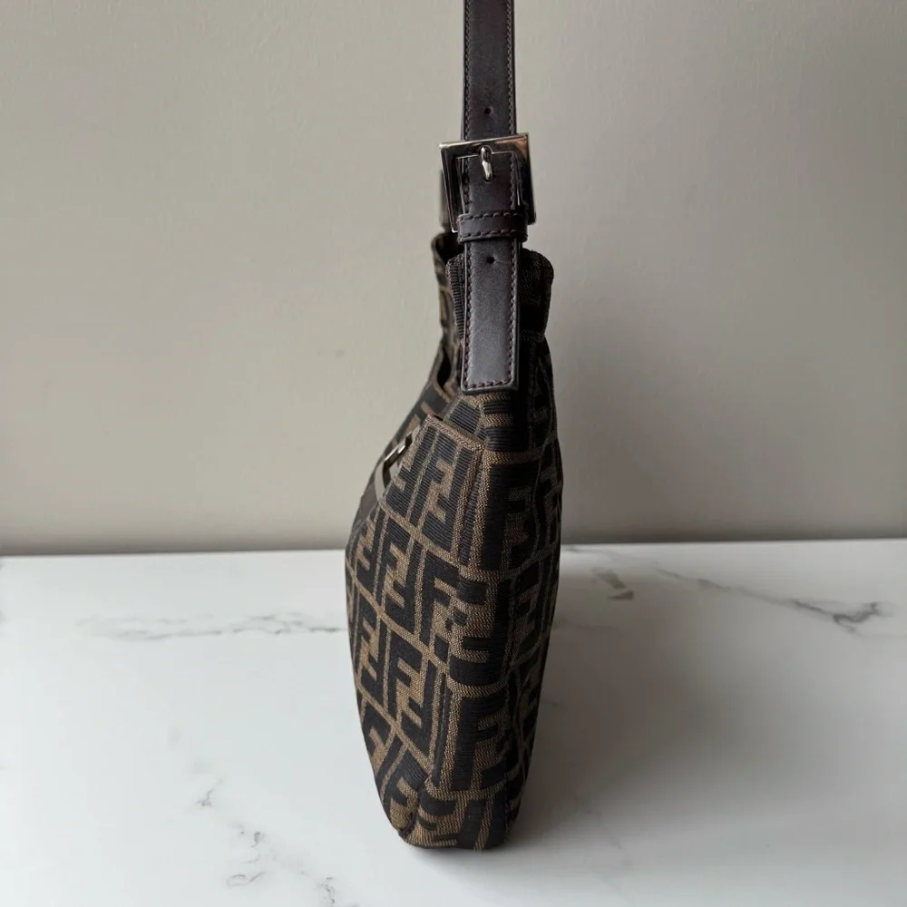 Fendi Black and Brown FF Shoulder Bag - Picture 3 of 6